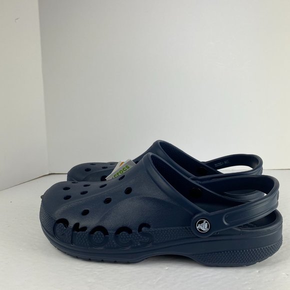 Men's Crocs Baya Navy Clogs Slip On Slide Sandals - Picture 5 of 11